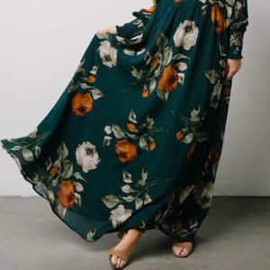 Baltic Born Deep Topaz Floral Maxi Dress